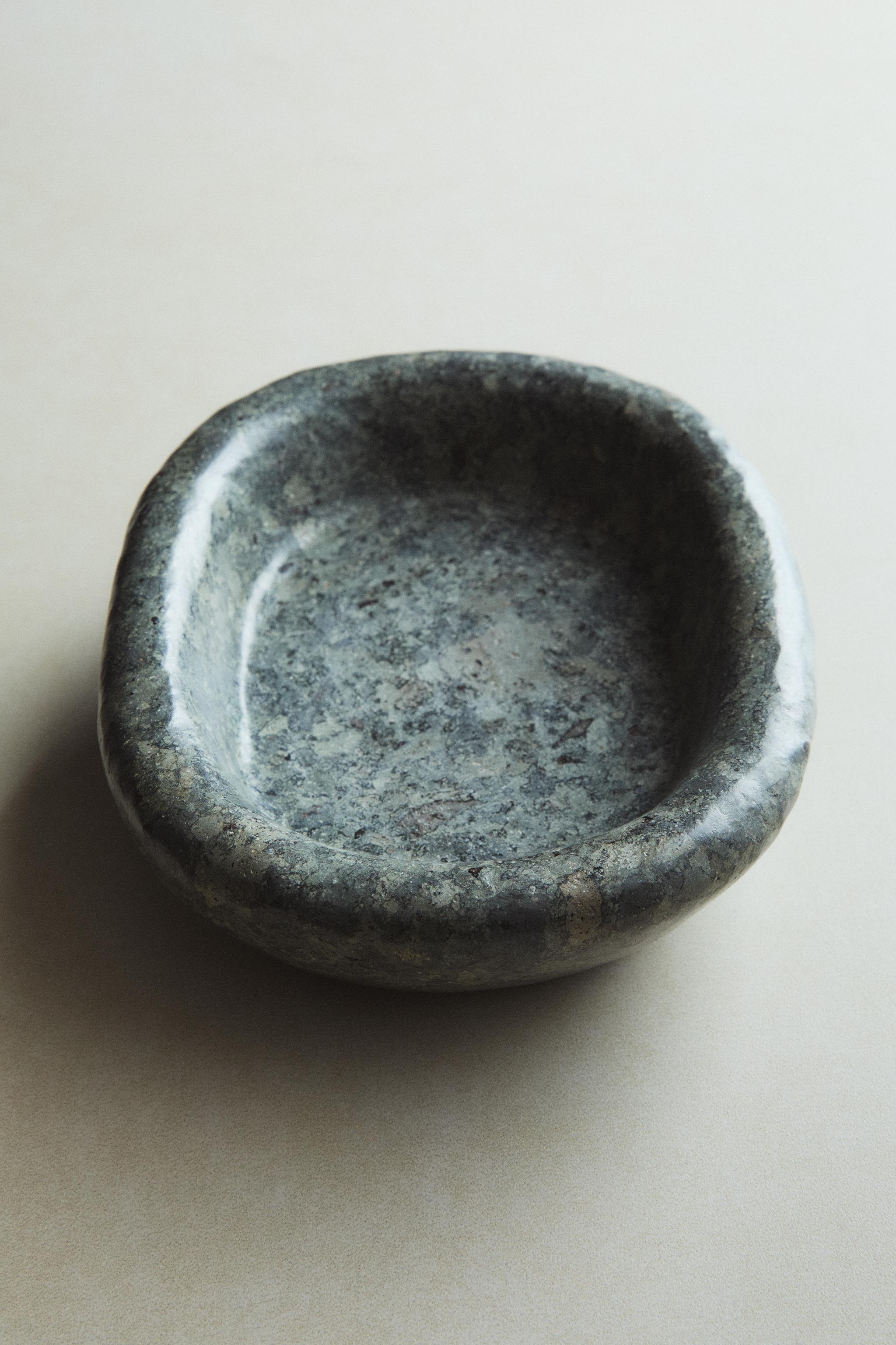 PLATEAU CONCAVE MARBRE VERDÂTRE